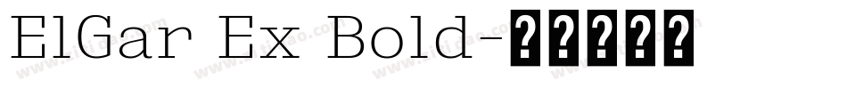 ElGar Ex Bold字体转换